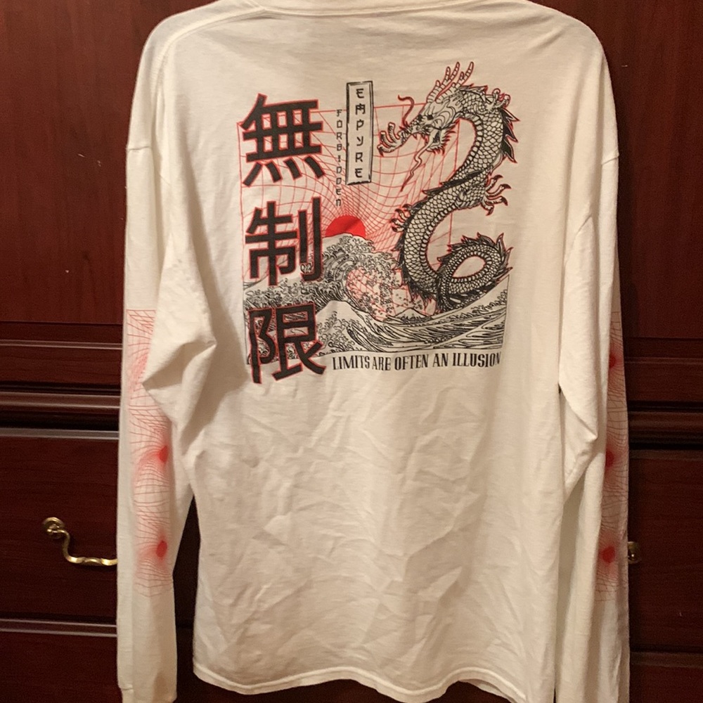 Cool Mens long sleeve shirt. Dragon design by Empyre